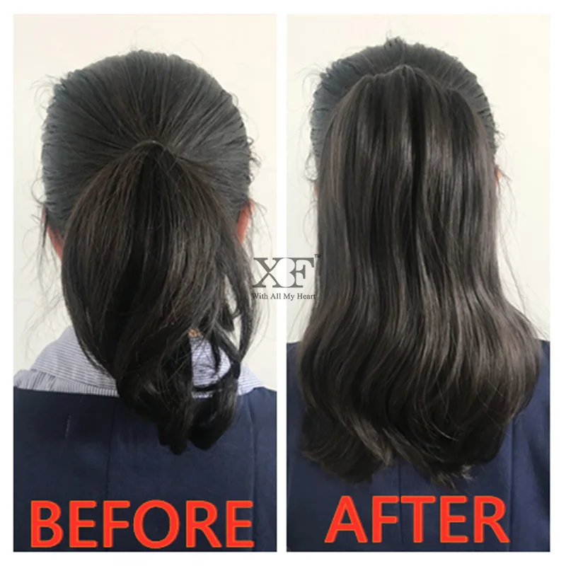 
Fast Delivery 100% European Hair Pony Tail Clips Soft Human Hair Coucou Clips For Women 