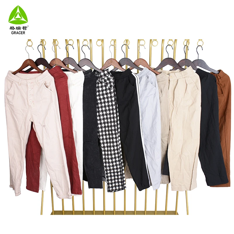Dubai used clothes first grade sorted in bales second hand clothing ladies cotton pant
