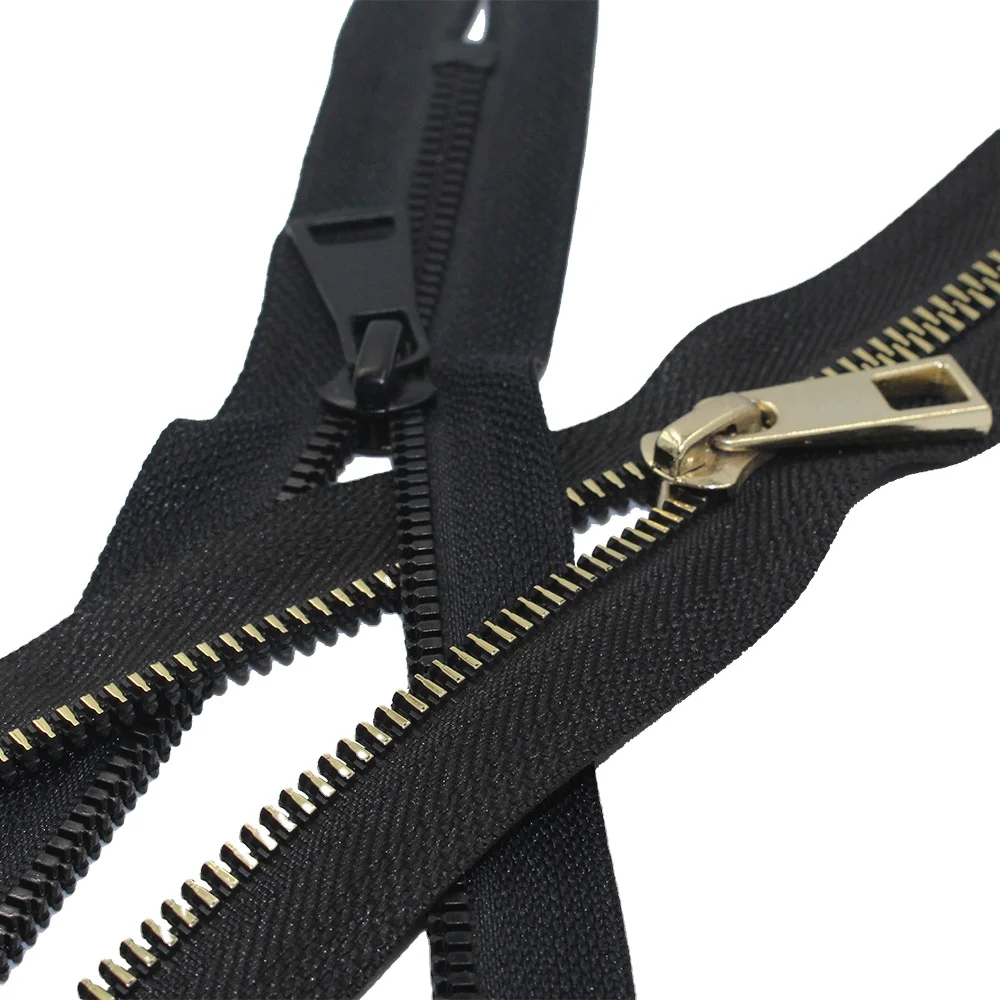 high quality plastic #5 close end resin zipper with hook puller for pocket