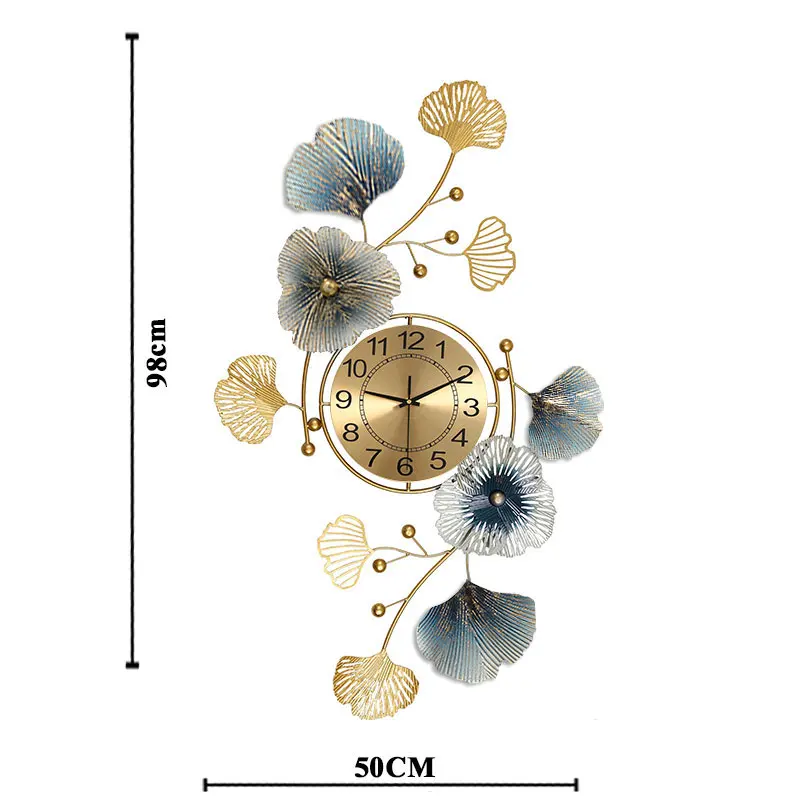 New Arrivals Large Modern Silent Metal Nordic Iron Wall Clock Manufacturers For Home Decorative