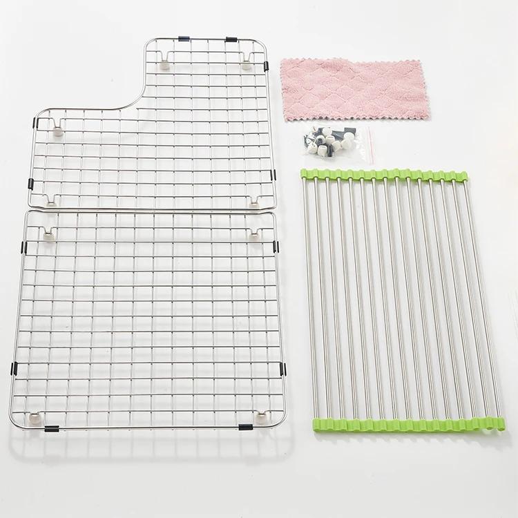 Stainless Steel Kitchen Combined Sink Bottom Grid Custom Made Kitchen Sink Bottom Basin Grid