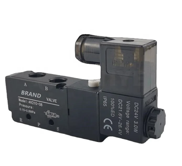Low price two position five way pneumatic solenoid valve 4V210-08 low price 5/2 solenoid valve for air pipe line made in China