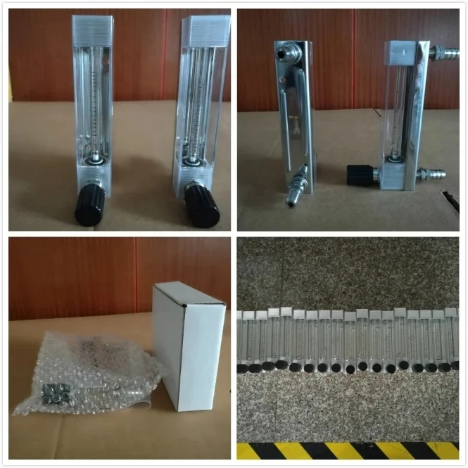 Variable area glass tube hose panel mount water flow control rotameter  flow meter for acid