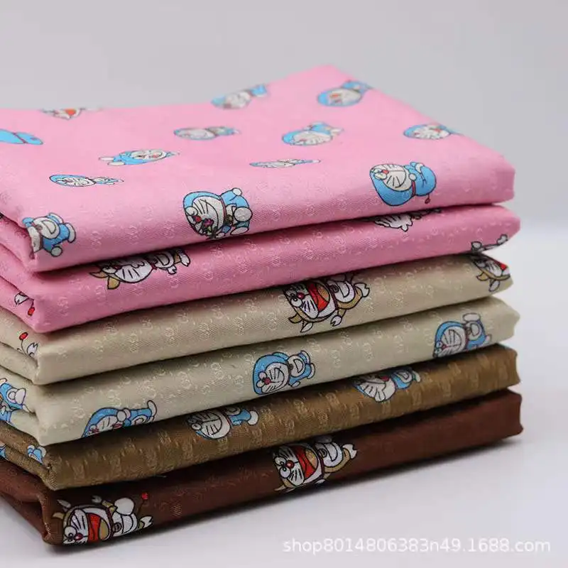 European style luxury brand yarn dyed floral G+ print jacquard brocade fabric for bags and shoes