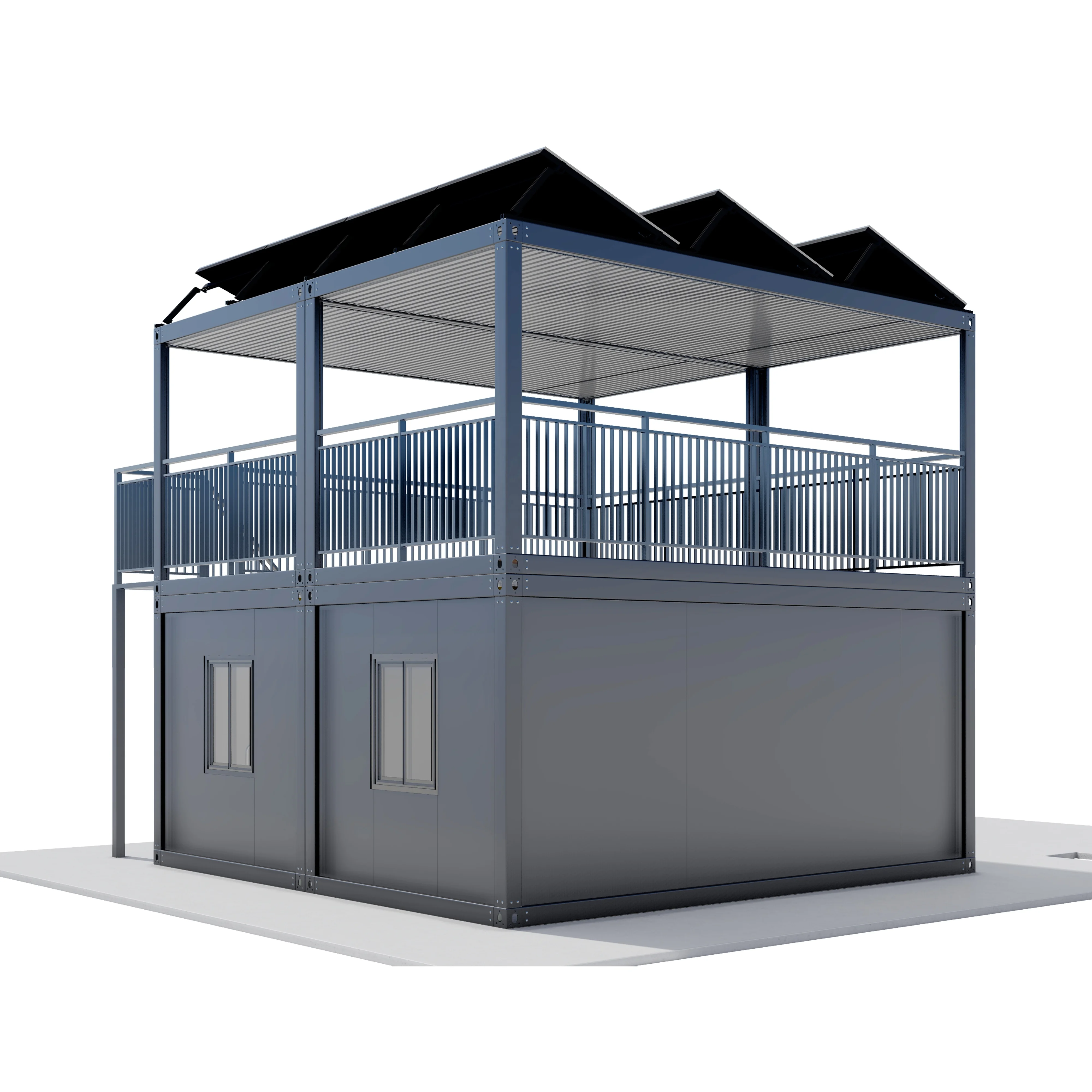 Two-story Foldable and detachable module house solar eco-friendly container house high-tech container home