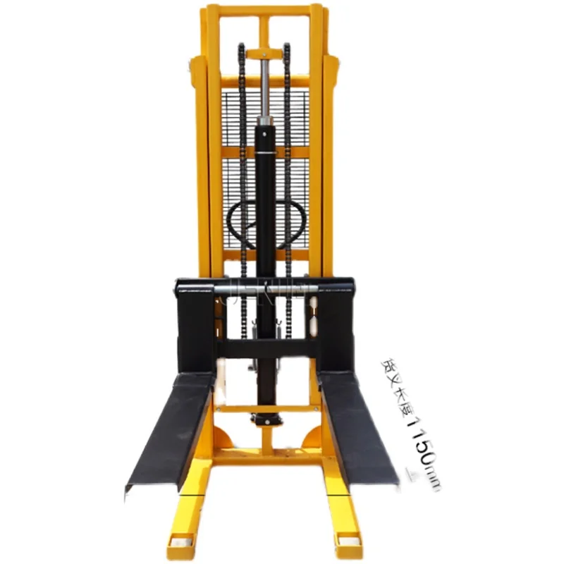 High quality  Hydraulic Manual Hand Stacker Forklift New 1000kg Manual Fork Lift Stacker 1.6m Lift