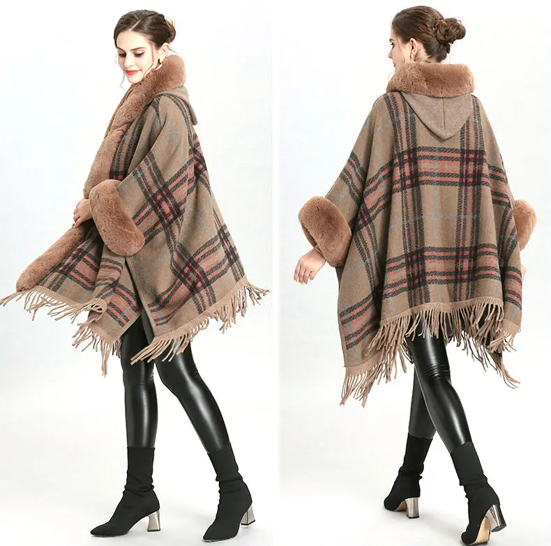 Fashionable Designer Womens Cashmere Sweaters Plus Size Cloak Sweaters For Big Women