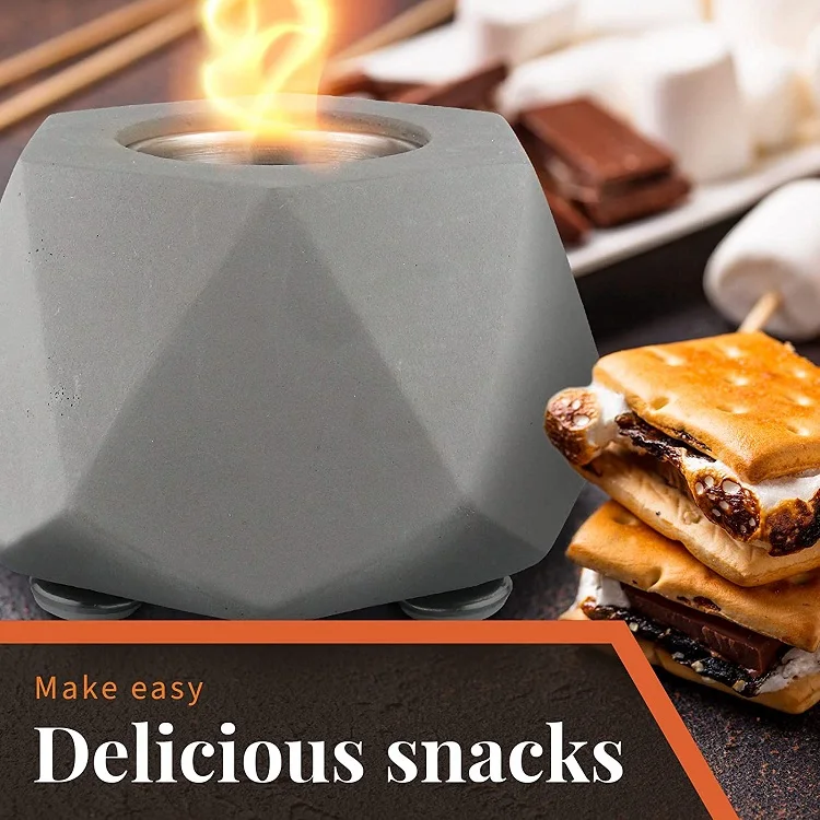 The diamond shape Cheap concrete Table Fire Pit Bioethanol Outdoor Fireplace Lantern Table Fireplace