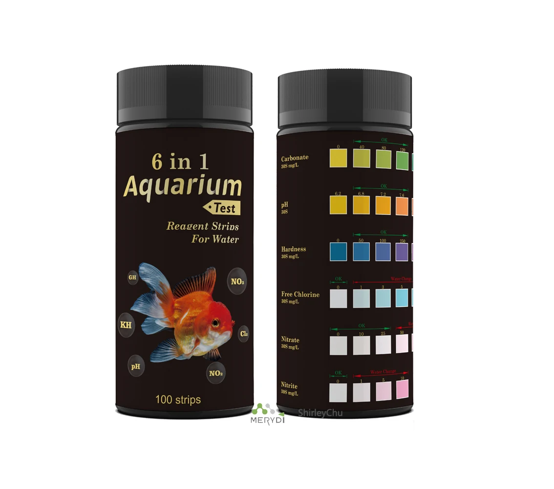 Aquarium water quality testing Water quality test strips pH level Ammonia Nitrite Nitrate Nitrogen compounds Dissolved oxygen