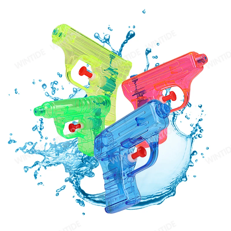 Cheap Water Squirt Toy Pistol Transparent Plastic Mini Water Gun Toy Water Squirt Soaker Guns