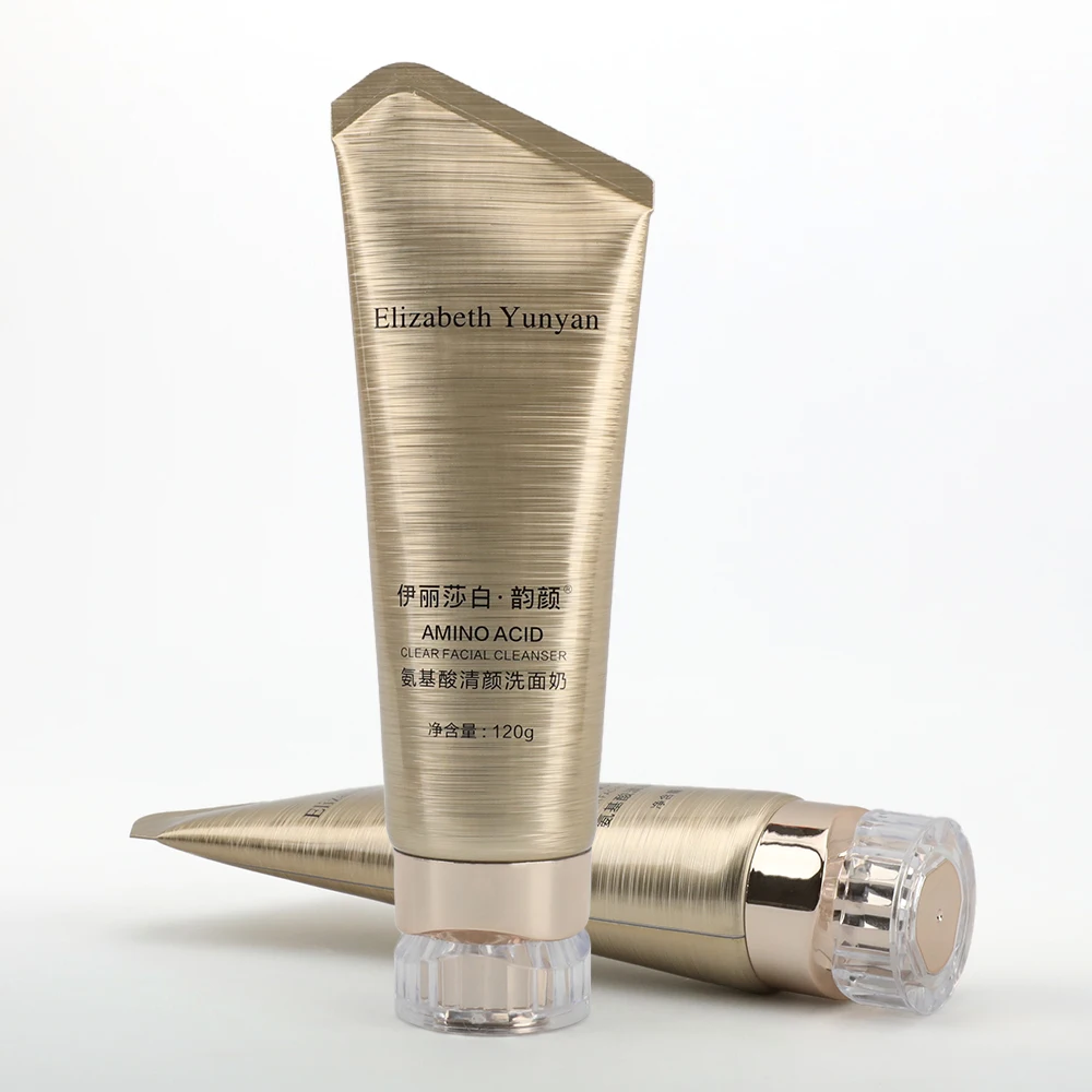 Пустые тюбики для косметического крема, лосьона для очищения лица, золотистые блестящие пластиковые 100 мл, 120 мл, упаковка для косметики, круглые 5000 шт.