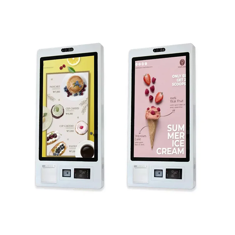 Payment Kiosks Capacitive Touch Screen Kiosk 32 Inch Wall-mounted Pos Machine Self Ordering Payment Terminal Kiosk Self Service