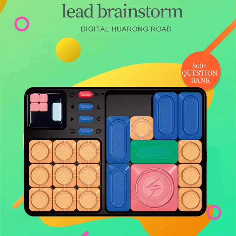 interaction Digitale Handheld Games Slide Huarong Road Pegged Jigsaw Puzzle Levelled UP Challenges Brain Teaser Educational Toy