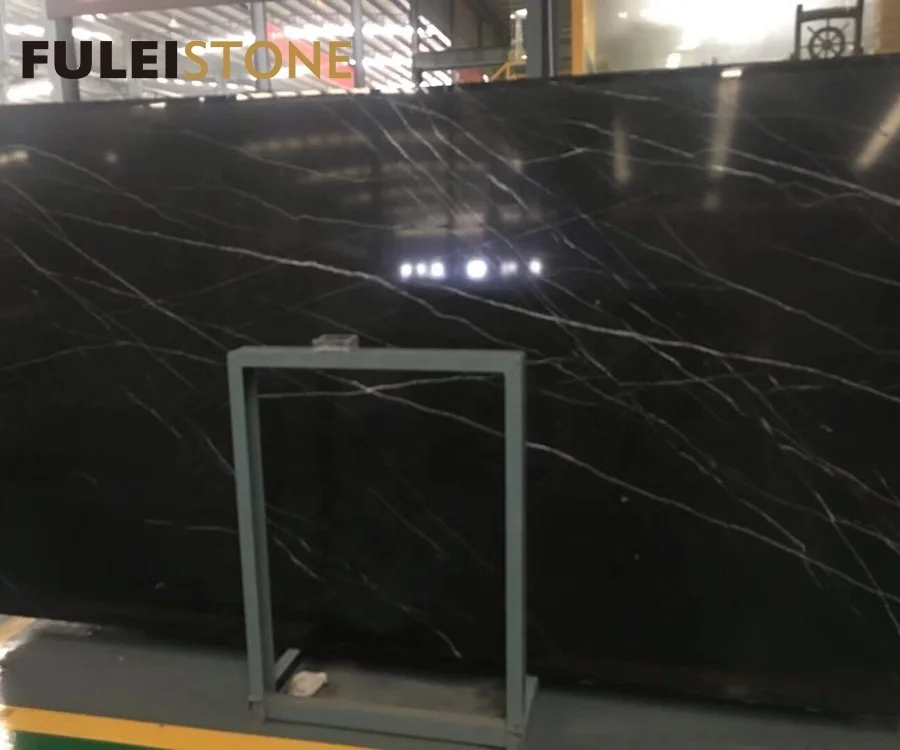 Good Price Nero Marquina Black Marble Slab