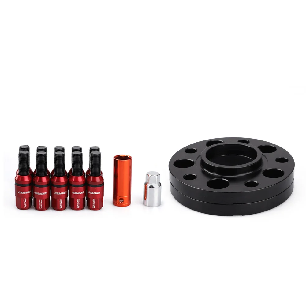 5x120 72.56mm Staggered Wheel Spacers Kit M14x1.25 (2) 15mm /(2) 20mm Extended Bolts Lug Nut 10pcs Fits For  BMW