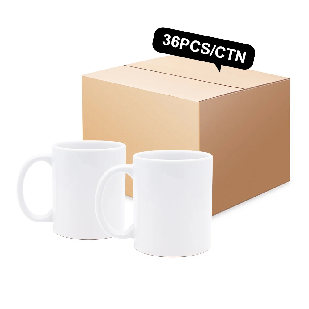 wholesale custom personalized white 11oz porcelain coffee mug with logo mugs sublimation ceramic usa warehouse