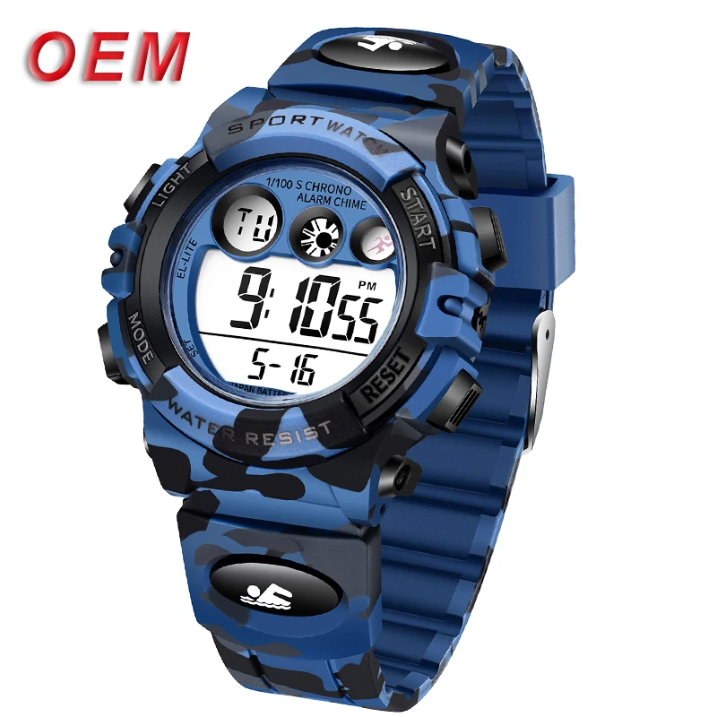 L-3045  Fashion Style Kids Digital Sport Rubber Strap Wristwatches Children Timepiece Student Watch for boys manufacturer