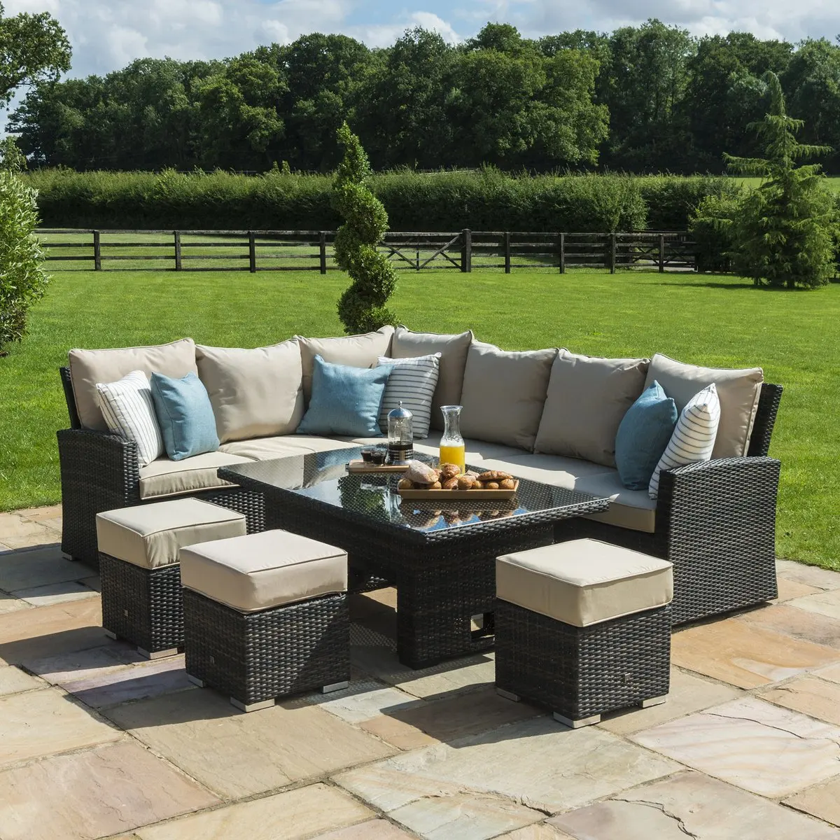 Hot selling ZHEJIANG Outdoor Wicker Sofa Set Garden Sofa Rattan Furniture Outdoor