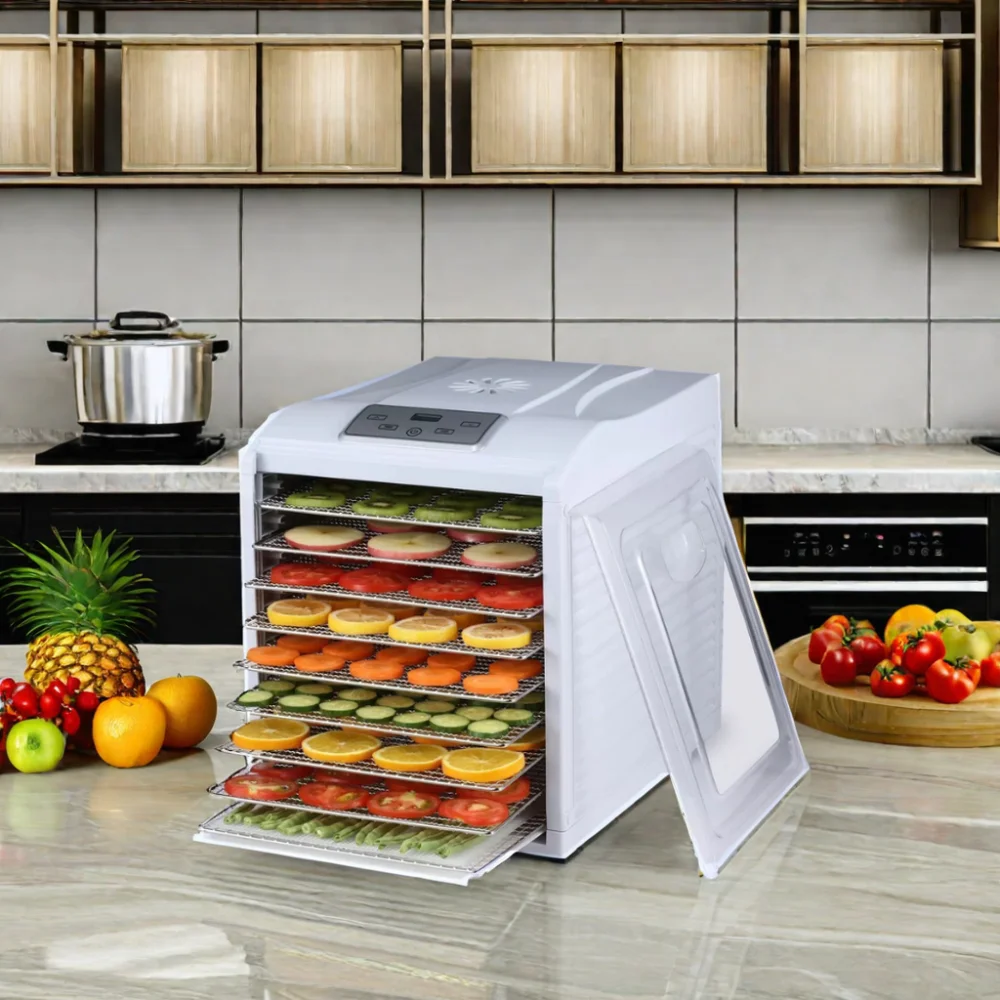 Professional 9-Tray Electric Food Dehydrator Machine Multi-Tier Household Kitchen Food Preserver Mini Food Processor