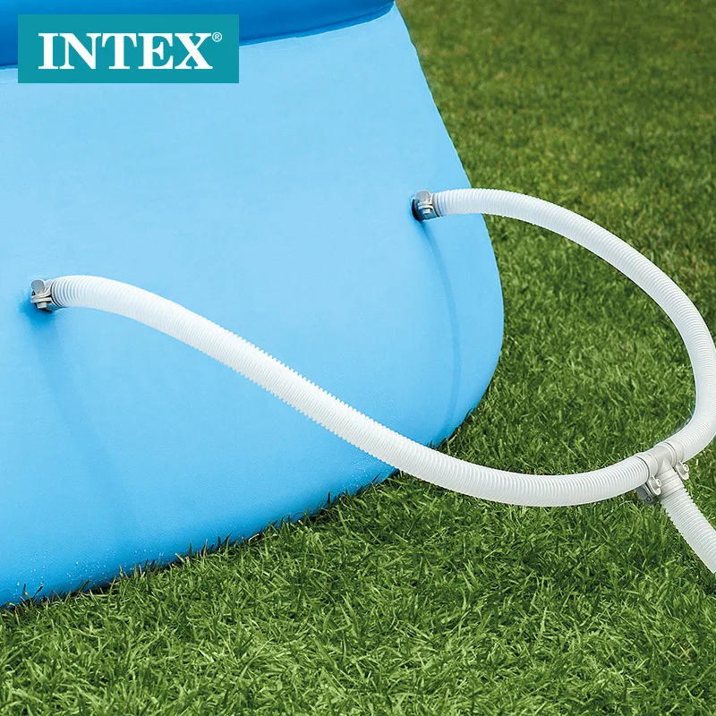 INTEX 28166 457*107CM Round Blue Family Inflatable Above Ground PVC Swimming Pool for Family Swimming