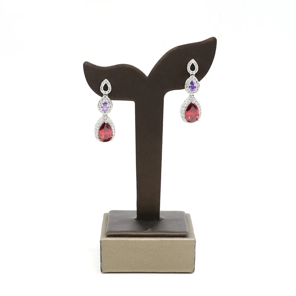 Bedazzled Western Classic Fashion Design Costume Jewelry In Cubic Zirconia Green&Blue Color Necklace Jewelry Set For Party Prom