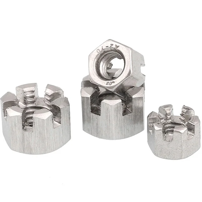 Ruisu  2 inch  ansi /asme castle nut STEEL anti loosening  truck nut