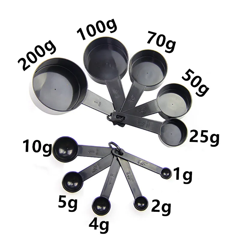 10 Pcs Plastic Measuring Cups and Spoons Set for Baking Coffee Kitchen Accessories