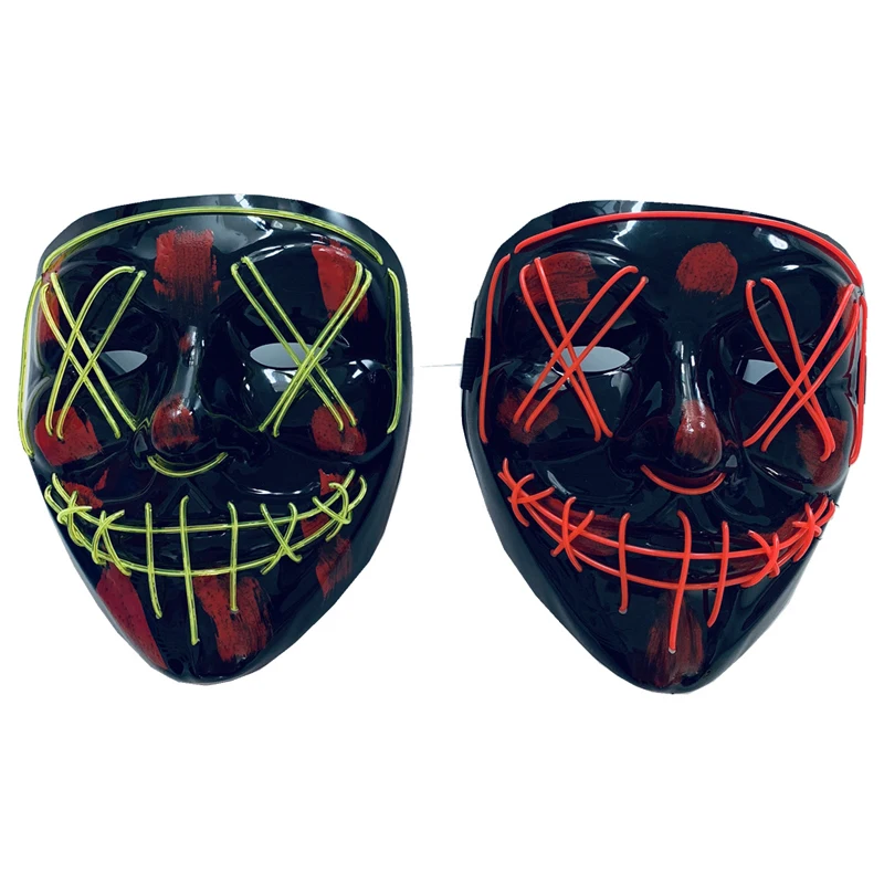Wholesale EL Wire Light up Party Mask Neon Glowing Flashing Lighting Fancy Ball Costume Masque Funny Fox Party Mask