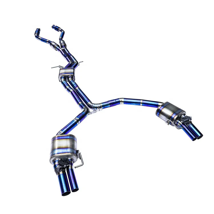 Titanium Downpipe Catback Valve Pipe Exhaust For Audi RS6 C7 2017 Exhaust System
