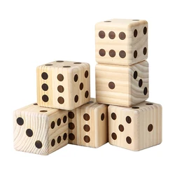 Large Wooden Dice Outdoor Lawn Game Wooden Extra Large Numbered Big Dice adult dice yard blocks games