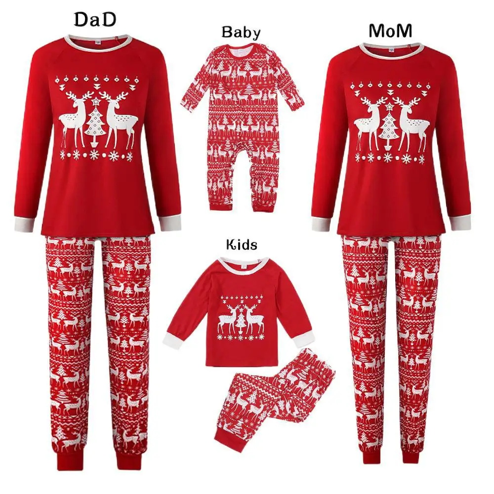 
New Christmas stripe Pajamas Pyjamas Family Christmas Pajamas set adult and kids 