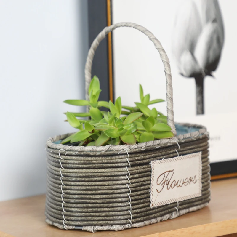 Wholesale High Quality Metal Cloth Laundry Basket PP Wicker Belts Storage for Clothing for Bathroom Use for Pot Storage