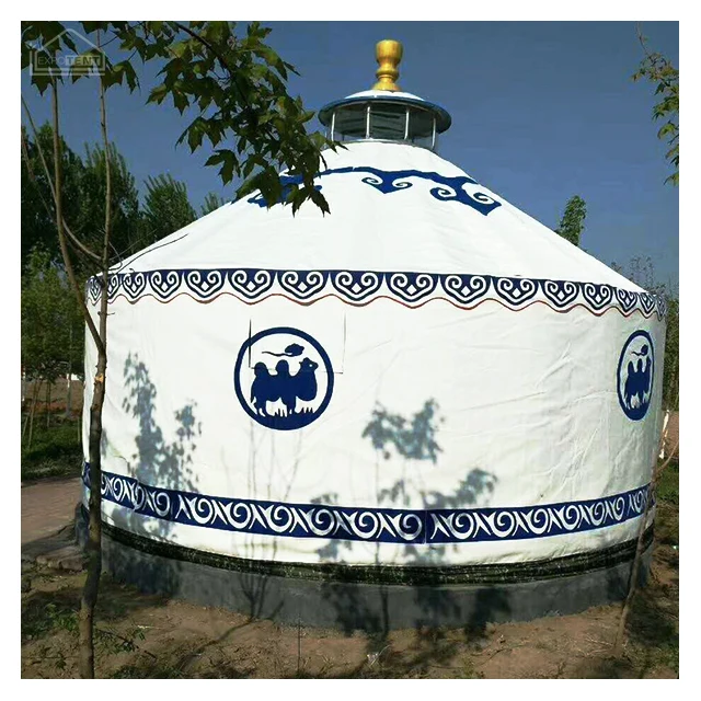 Outdoor Luxury Mongolian 20 Person Party Yurt Tent With Aluminum and bamboo Frame For Garden Buildings