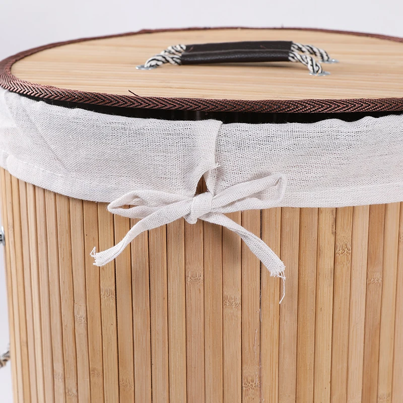 wood basket with lid storage basket for laundry