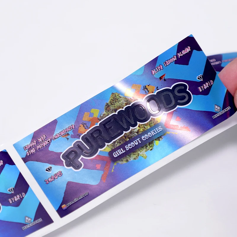 Customized Adhesive Labels Waterproof Spot UV Packaging Stickers Bronze Embossed Holographic Printed Cream Jar Bottle Labels