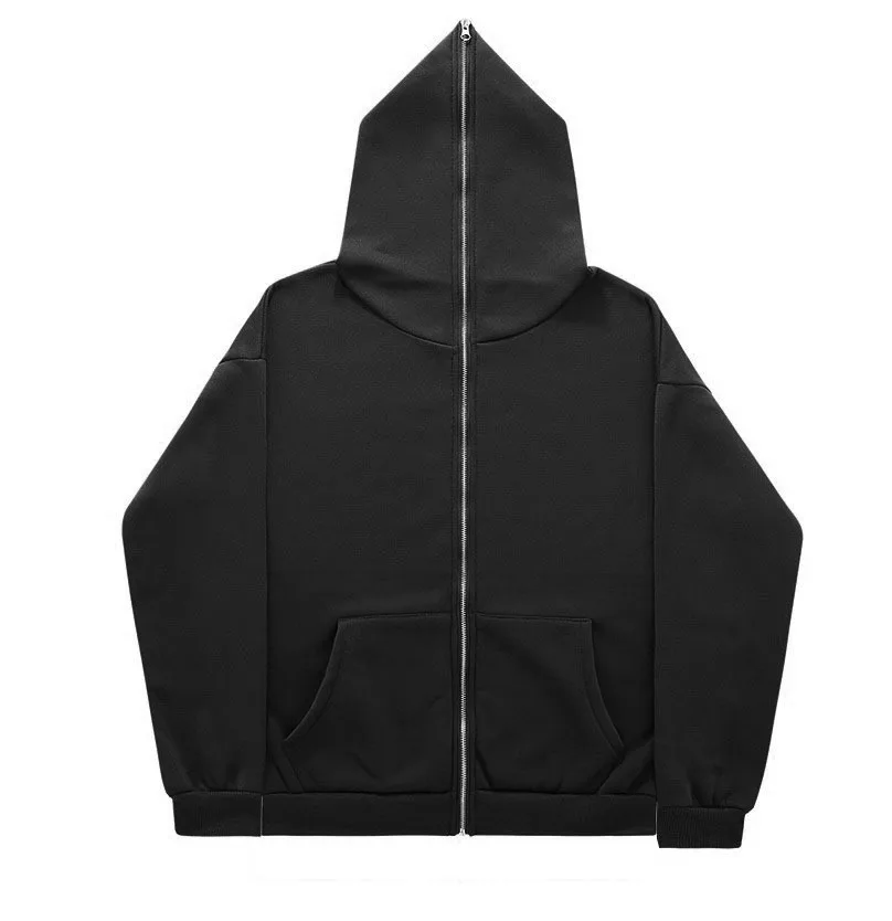2023 Spring And Autumn Outdoor Fashion Casual Loose Cardigan Men Blank Custom Full Zip Up Hoodie