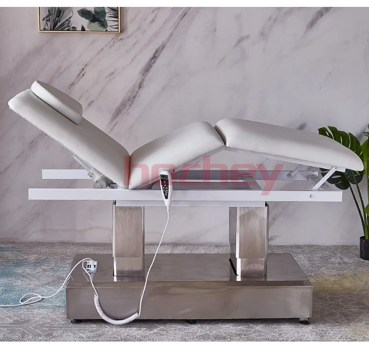 HOCHEY  pink white black electric spa beauty treatment chair luxury curved facial lash pink bed beauty massage table