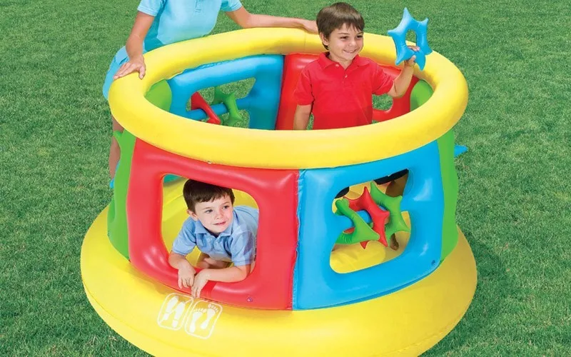 Надувной батут для прыжков детский зала безопасный маленький семейный дома и улицы