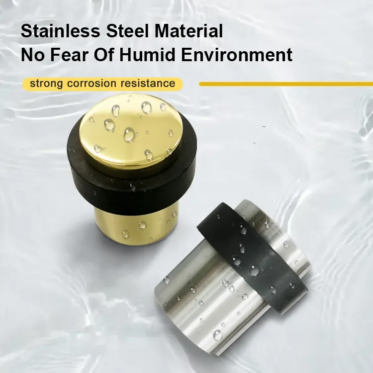 Factory Bestseller Hardware 304 Stainless Steel Door Mounted Door Stopper Wall For Bathroom