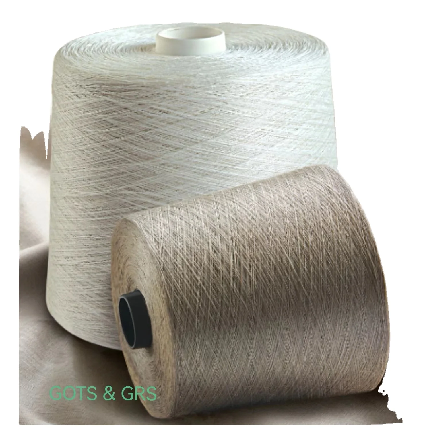 JECATEX NM4.5/2.6S 100% ORGANIC SEMI-BLEACHED OPEN END LINEN YARN LOW COUNT  FRENCH LINEN, WHOLESALE  GOTS CERTIFIED,SUSTANIBLE