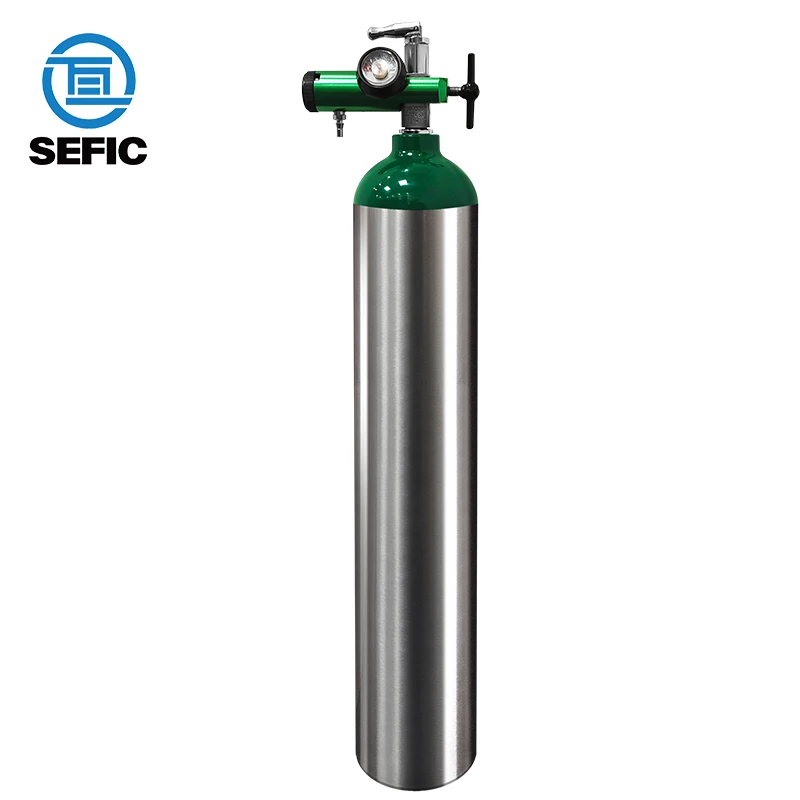 Factory DOT MD/ME Sizes Portable Empty New Aluminum Gas Cylinder Filling O2 Medical Oxygen Cylinders