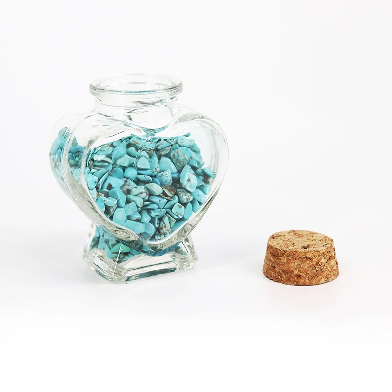 Clear Art Crafts Decorative Glass Bottles Party Favors Mini Wishing Message Glass Bottles With Cork Stopper Lid