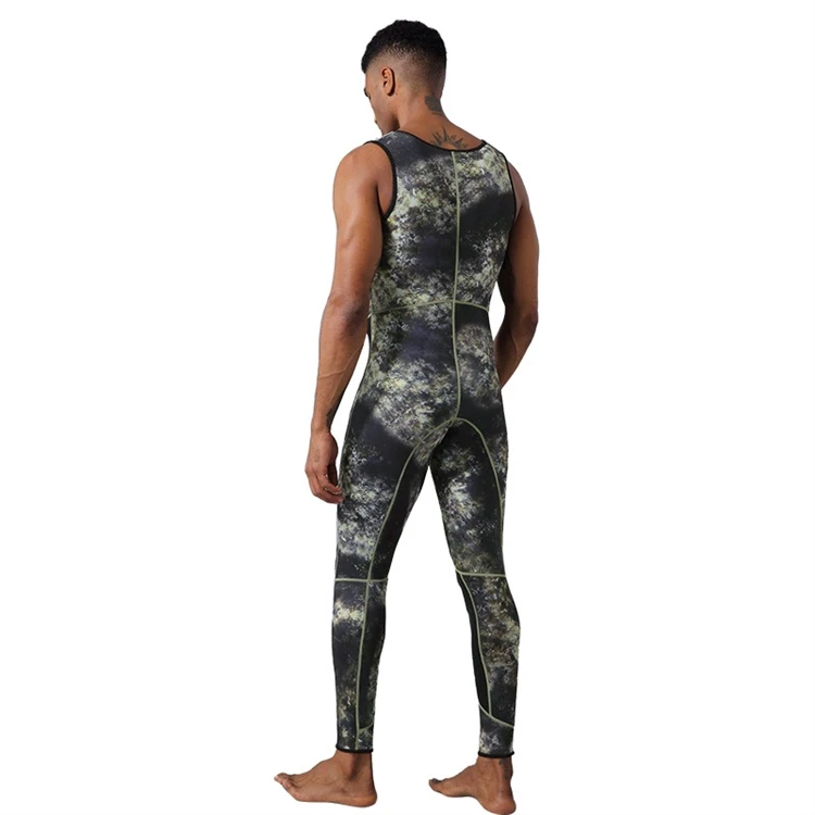 3MM Wetsuit Thickened Camouflage Spearfishing Wetsuit Neoprene Split Snorkel Freediving Suit for Men