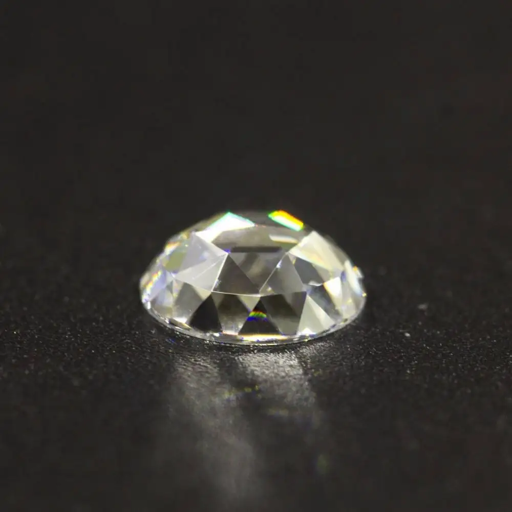 Excellent round Shape flat back rose cutting moissanite diamond GRA certificate DEF Color white moissanite loose stone wholesale