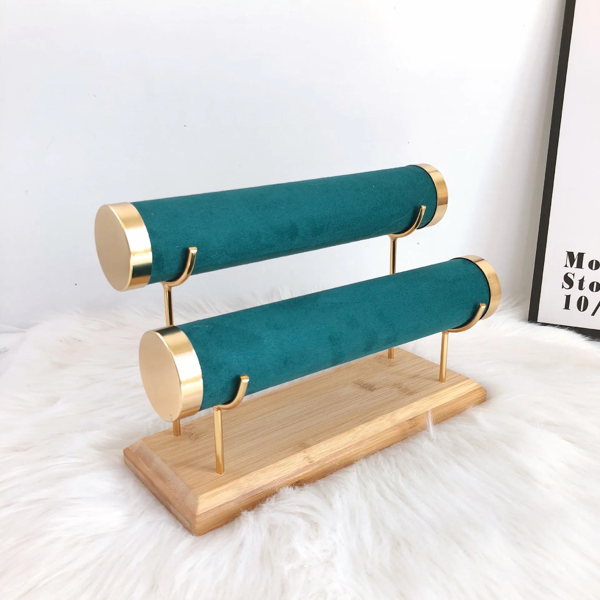 Custom T shape 3 Tiers Bracelet Holder display stand Detachable Jewelry Tree organizer for Watch bangle