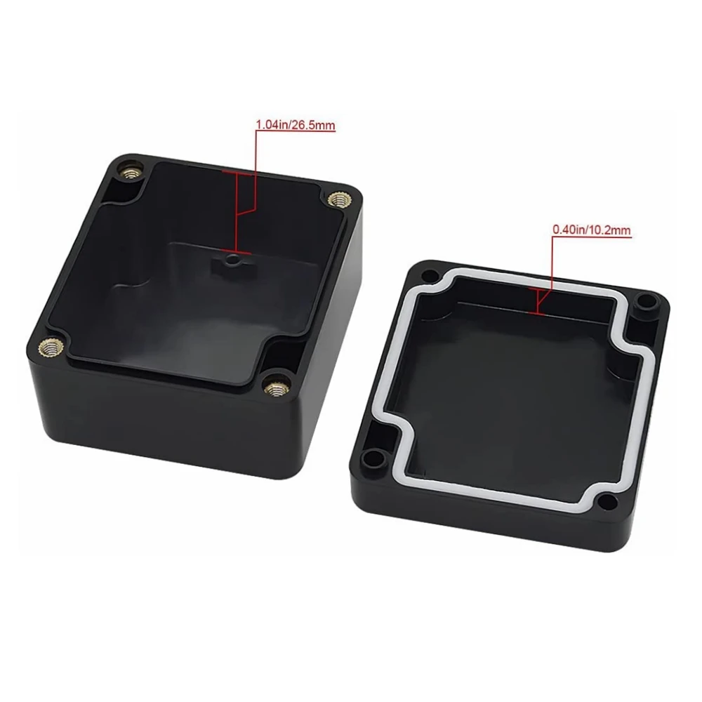 ABS Black Electronic Waterproof Junction Box Plastic Enclosure Box Instrument Case Electrical Project Outdoor Junction Box