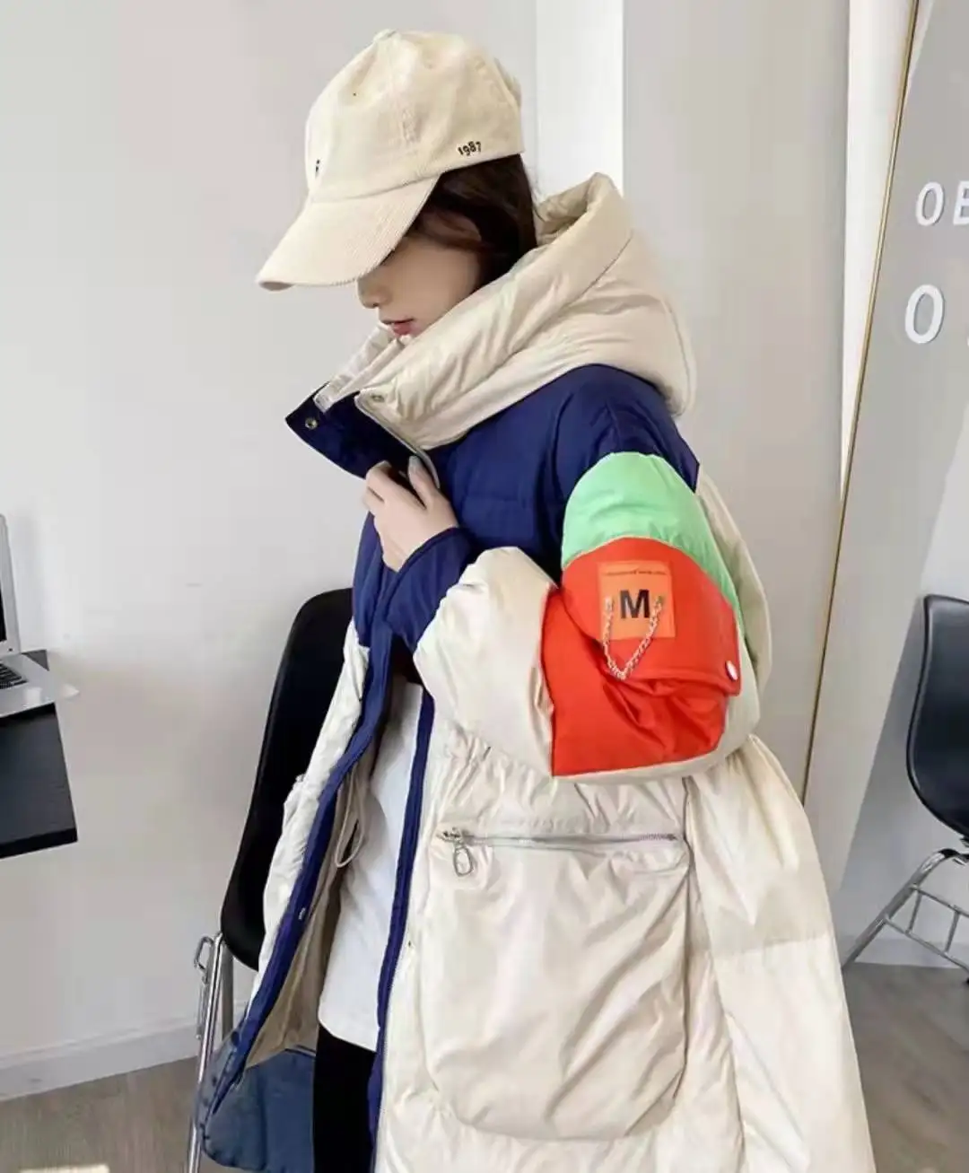Plus size long down jacket winter jacket and coats women Mid-Length 2021