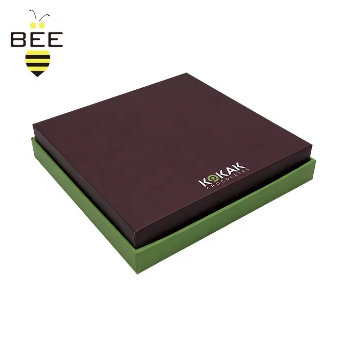 Luxury handmade chocolate packaging Customized logo Box Lid and bottom box for dessert packaging box plastic tray