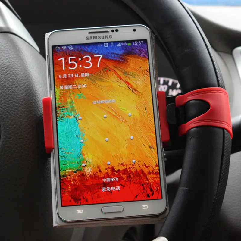 Universal Car Steering Wheel Mobile Phone Holder Mount Buckle Socket Holder Mi8 SE 6X Mi6 Mi A1 Mix 2S GPS Stands