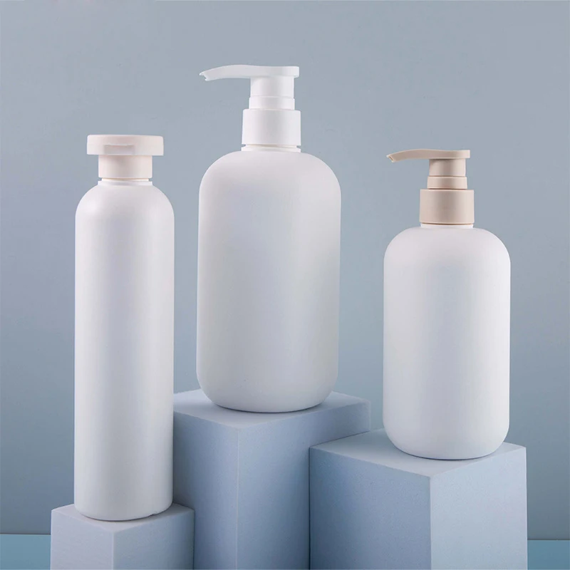 Wholesale empty luxury color HDPE plastic shampoo shower gel lotion pump bottles